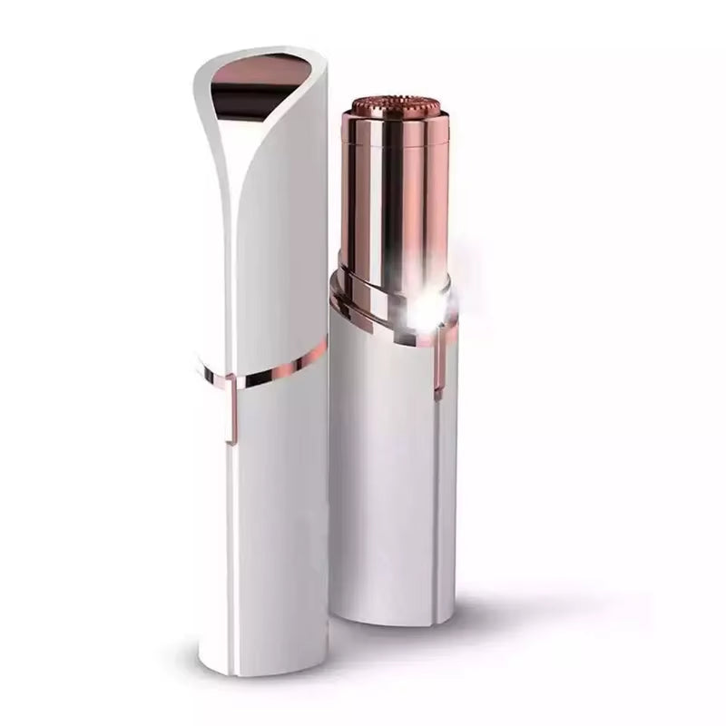 Solid Color Mini Lipstick Electric Hair Remover Eyebrow Trimmer Portable Small Facial Hair Removal Device for Women