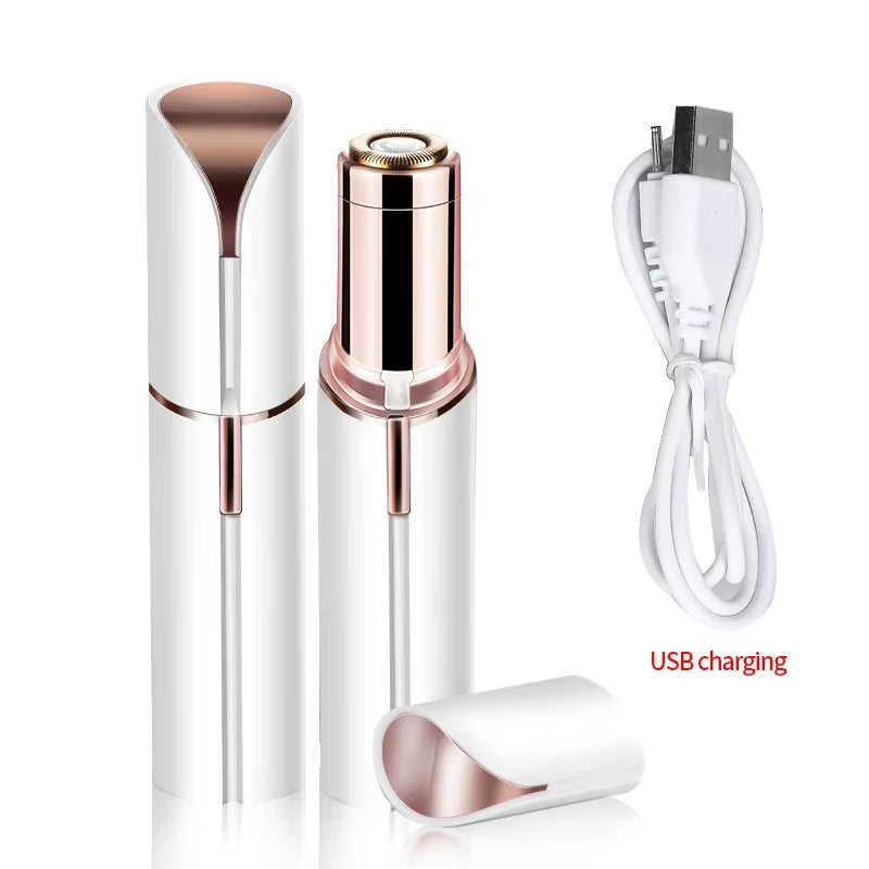 Electric Eyebrow Trimmer Mini Eye Brow Epilator Facial Lipstick Shape Hair Removal Portable Women Painless Razor Shaver Tool